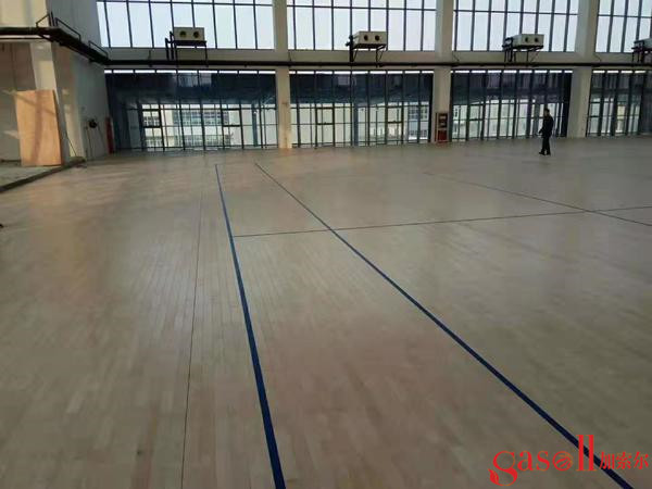 常德运动实木地板安装2